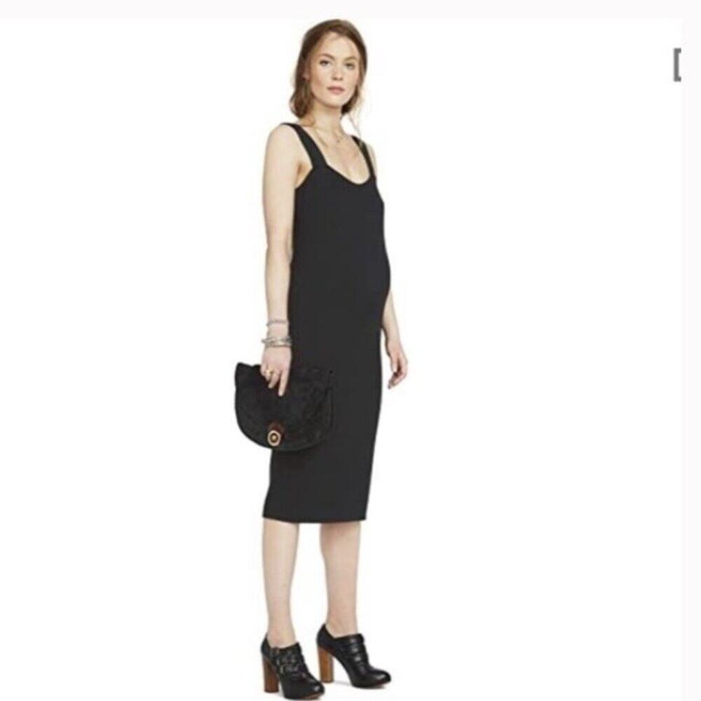 Hatch Classic Black Sleeveless Midi Dress